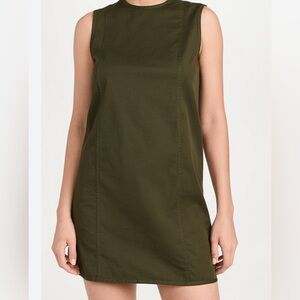 *NWOT* Theory Olive green cotton shift dress